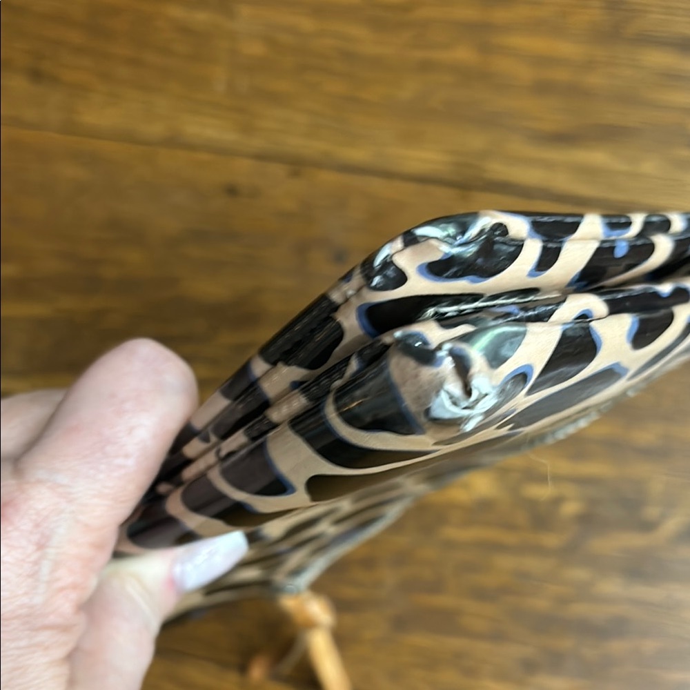 Consuela Leopard Print Clutch with Blue Accents - Picture 6 of 8